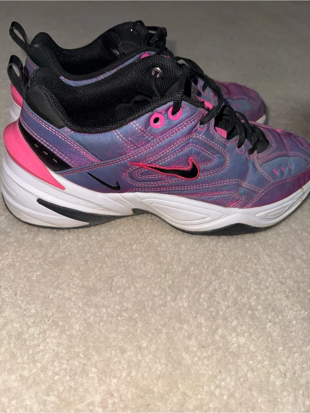 Nike Women's Athletic Sneakers in Pink and Purple with Black Accents